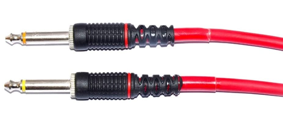 DS Guitar Cable (MA2) Electric instrument Cable Bass AMP 65 Cord 1/4 6 3mm Jack to Jack Straight to Straight for Electric Guitar Bass Guitar .Electric Mandolin Pro Audio (RED2)