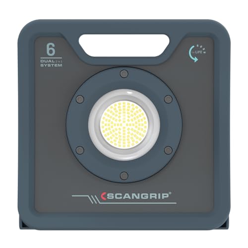 Scangrip NOVA 6 C Plus R LED-Arbeitsleuchte robust und wiederaufladbar widerstandsfähig und tragbar 6000 Lumen