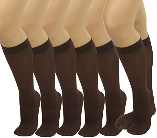 Image of ToBeInStyle Womens Pack of 6 Knee High Trouser Professional Socks