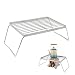 Grillrost Mit Füßen, 30 * 16 * 13cm Grillrost, Grillgitter Klappgrill Grill Gitterrost Edelstahl Tragbares Outdoor Grillgitter Zum Aufstellen für Camping Trekking Garten
