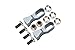 Tamiya TT-01 Upgrade Parts Aluminum Servo Mount with Collars & Lock Nuts & Screws - 1Pr Set Silver