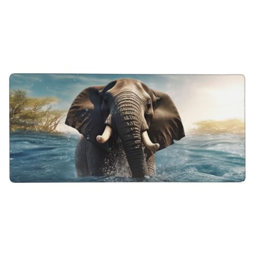 Tapis de souris d'éléphant d'Afrique XXL pour sublimer votre espace de travail à la maison