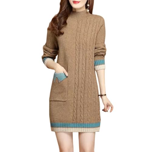 Robe pull ample en tricot pour femme chic d'automne et hiver
