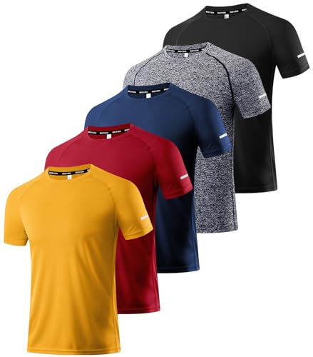Image of Boyzn 1 or 3 Pack Men's Workout Running Shirts, Dry Fit Moisture Wicking T-Shirts, Sports Gym Athletic Short Sleeve Shirts