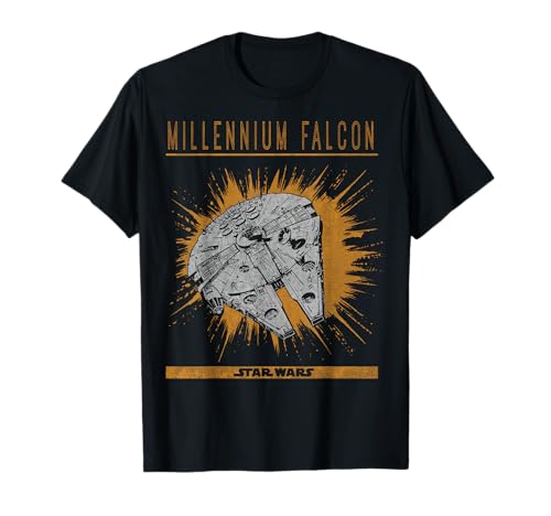T-shirt Star Wars Falcon Explosion en coton pour fan de la saga geek