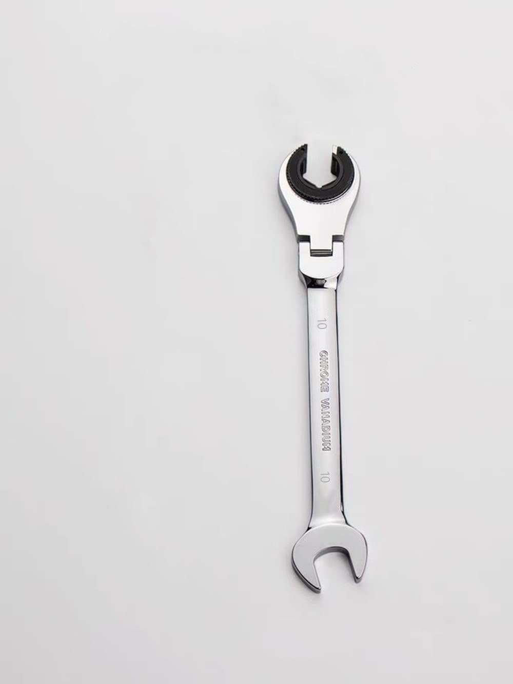 FLZOSPER 17mm Metric Fix Tubing Wrench，Flex-Head Gear Wrench, Ratcheting Fix Combination Wrench Spanner