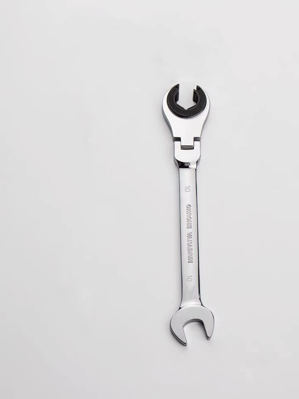 FLZOSPER 10mm Metric Flex-Head Gear Wrench, Ratcheting Fix Combination Spanner
