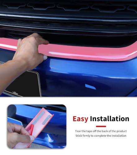 Image of Voodonala for Charger Front Grille Inserts Trim for 2015-2023 Dodge Charger, Radiator Grill Cover Protector, ABS Pink Exterior Accessories, 2PCS