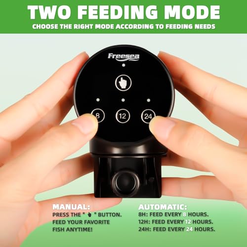 FREESEA Fish Feeder Automatic Dispenser: Aquarium Flakes Food Feeder with Timer Battery by FREESEA - Image 2