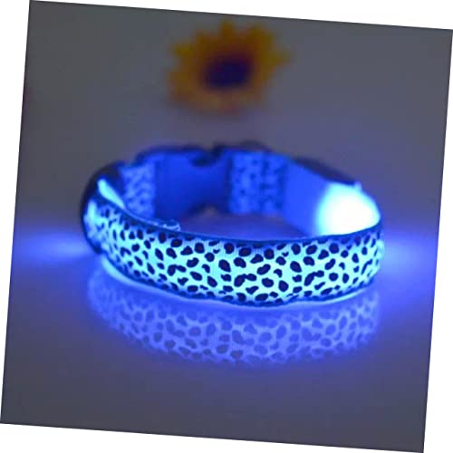 Balacoo 2 Unidades ajustável liderado levou leopardo cão azul bicho de estimação iluminar coleira de