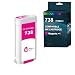Produktbild CAIDI 738 130ml Kompatible Tintenpatrone 738 738 Tinte 498N5A 498N6A 498N7A 498N4A Premium Farbtintenstrahl DesignJet T950 T850 Drucker (Magenta)