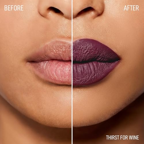 Image of RENEE Stay With Me Matte Transferproof Liquid Lipstick- Thirst of Wine | Waterproof & Smudge-proof | Bold Pigment, Lightweight & Long-lasting | With Hyaluronic Acid & Vitamin E | 6 ml