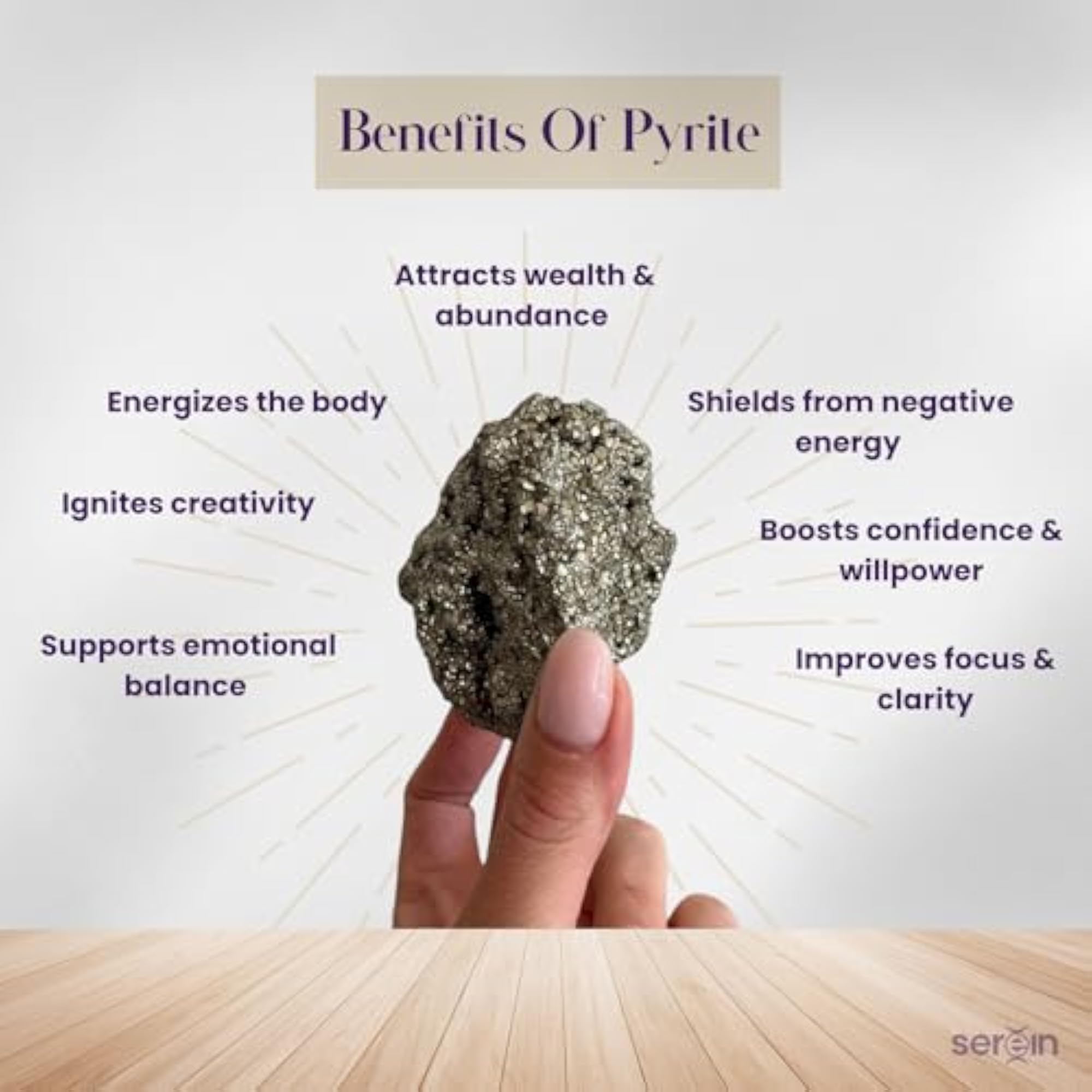 Natural Pyrite Raw Stone Hanging for Car Decor