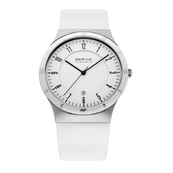 BERING Time herr smal klocka 32239-354 keramik, Vit/vit, Armband