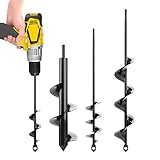 K-Brands Auger Drill Bit for Planting 4 Pack – Garden Spiral Hole Drill and Bulb Planter Tool - Bedd