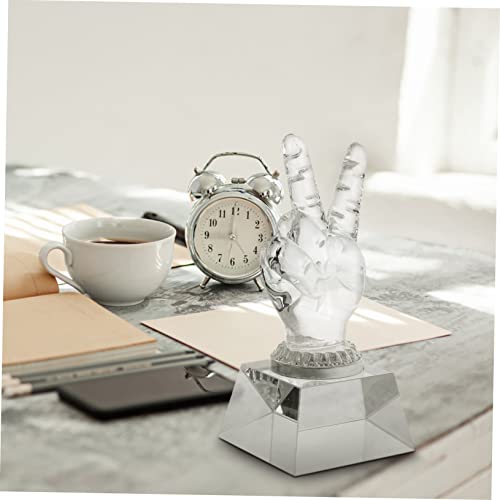 Image of balacoo Trophy Medal Thumbs up Trophy Award Accessory Awards Shaped Decor Clear Thumb Trophy Award Trophy First