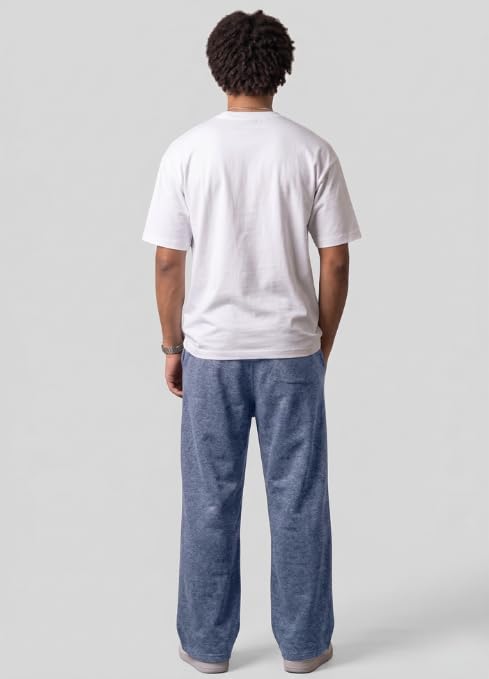 Image of Pure Cotton Men's Baggy Lower | Lower for Man Loose Fit with Pockets & Elastic Waist I Baggy fit Lowers for Gym, Jogging & Casual Wear