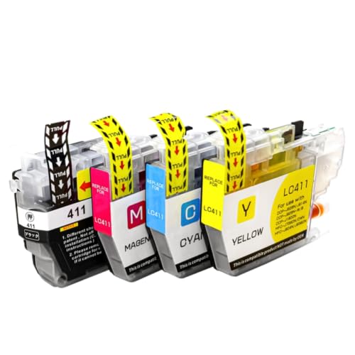 Cartouche d'encre LC411 haute fluidité pour DCP-J926N-W MFC-J739DN séchage instantané