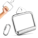 Agarre Dorsal polea Gimnasio, Barra de Tracción Hacia Abajo para Entrenamiento de Fuerza, Doble Mango D, Ideal para Máquinas de Gimnasio y Barra Dominadas Polea, Barra Triceps polea y Barra en V