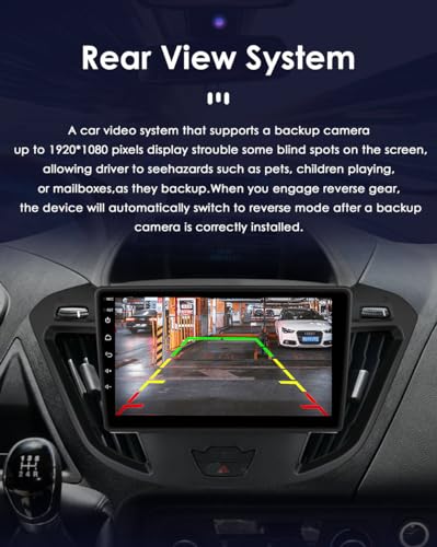 9-calowe radio samochodowe z systemem Android z nawigacją GPS, WiFi, Bluetooth, Phone Mirrorlink, radio FM-RDS, zamiennik radia samochodowego do Ford Transit tourneo custom Jumbo box V362 V363 F150