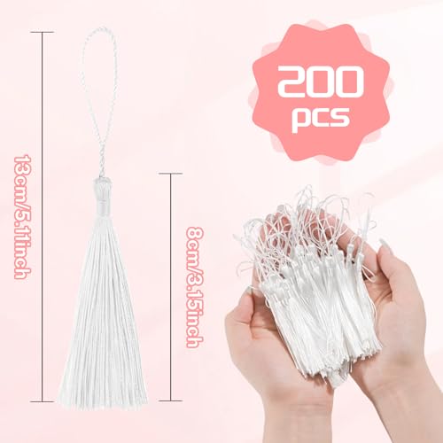 Borlas para marcapáginas de acabado artesanal hechas a mano con caída sedosa 3