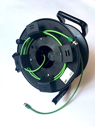SommerCable - Cable de Video 75 Ω - HD/3G/6G-SDI / 4K-UHD SC-Vector 0.8/3.7 - BNC/BNC NBNC75BLP9X NEUTRIK, Carrete de cable Schill GT310 - Verde (50m) - Made in Germany by Sommer Cable Cover