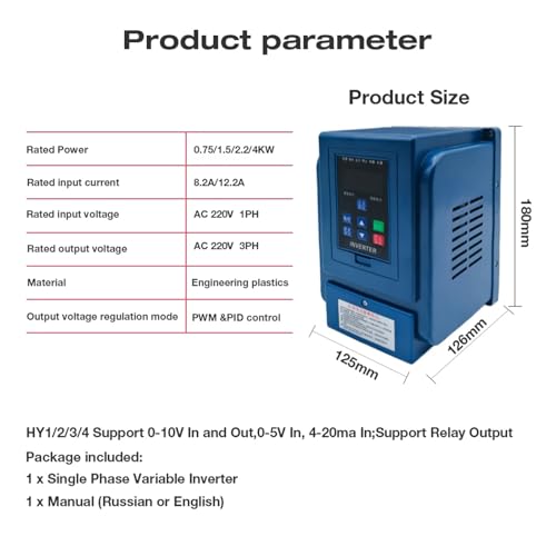 Convertisseur de fréquence pour pompe à eau 1.5kW 220V wzw5 monophasé vers triphasé - 4