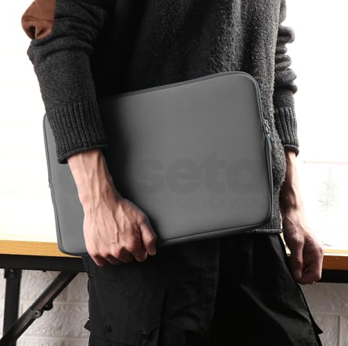 Capa Case Pasta Maleta Notebook Macbook Neoprene 15.6/14/13.3/12/11/10/17.3 (Cinza Grafite, 15.6''