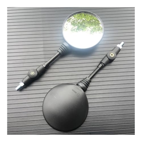 Rétroviseur embouts guidon avec miroir rond pliant et filetage 10mm