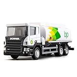 BDTCTK Compatible for Scania Tanker BP Fuel Tank Car Model Truck Toy Cars, Zinc Alloy Die-Cast Pull Back Vehicles Kid Toys for Boy Girl Gift