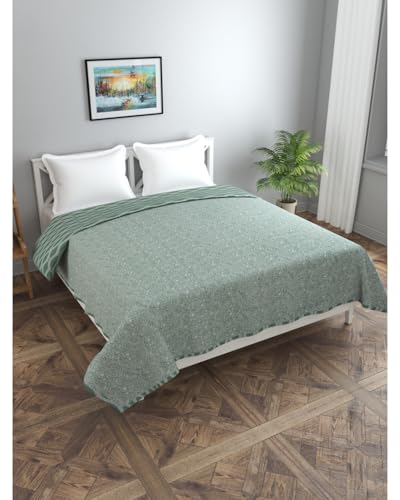 Image of Florida Cotton Double Bed All Season Reversible AC Dohar (Green, 220x240 CM)