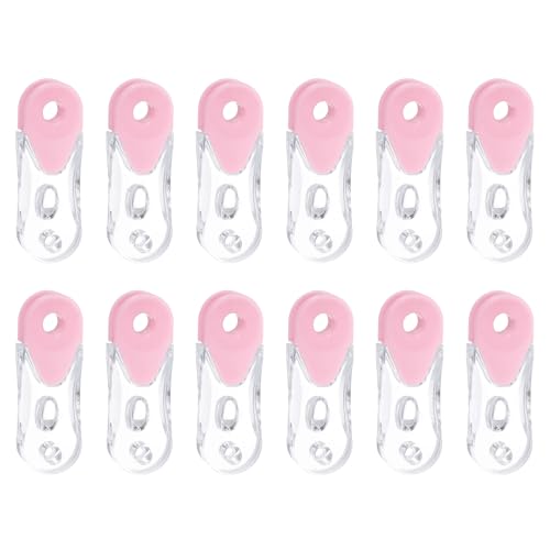 QUARKZMAN 12Pcs Pesos para Cordón De Persiana 88.5mm Asas para Cortinas Peso para Cuerda De Plástico Colgantes para Persianas Verticales Accesorios Rosa