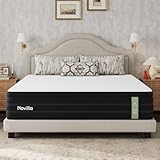 Novilla 14 inch King Size Mattress, Cooling Hybrid King Mattress with Upgraded Individual Coils & Gel Memory Foam, Enhanced Support, Motion Isolation, Pressure Relief, CertiPUR-US