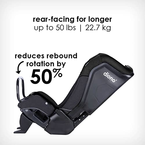 Diono Radian 3Qx 4-In-1 Rear & Forward Facing Convertible Car Seat, Safe+ Engineering 3 Stage Infant Protection, 10 Years 1 Car Seat, Ultimate Protection, Slim Fit 3 Across, Black Jet #TOP3