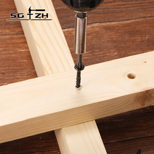 Image of #8 x 1 Inch Deck Screws (205Pcs) 1lb. Carbon Steel, Black, Flat Head, Rust Resistant epoxy Coated, with T25 Star Bit