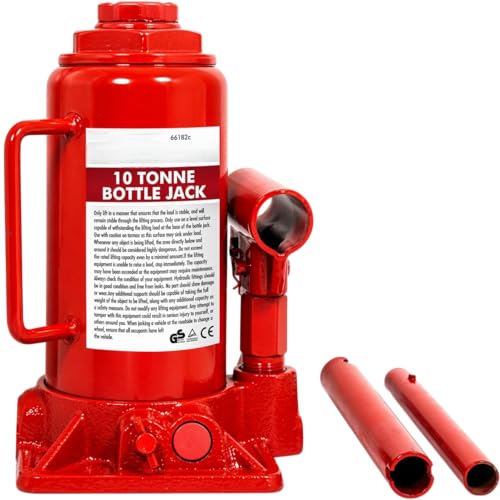 Image of 10 Ton Hydraulic Bottle Jack with Blow Case – Heavy Duty Car Van SUV Lift Jack, Portable Steel Bottle Jack for Garage, Roadside Emergency, Workshop & Vehicle Maintenance