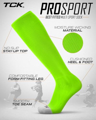 Image of Prosport Baseball Socks & Softball Socks, Kids & Adult Knee High Tube Sock