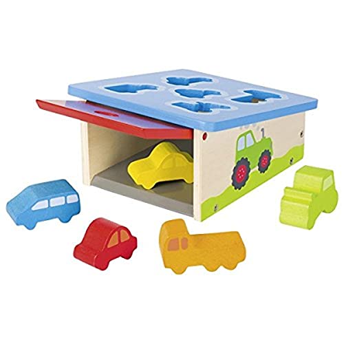 Preisvergleich Produktbild goki 58668 Fahrzeuge Holzpuzzle-Formenbox, bunt