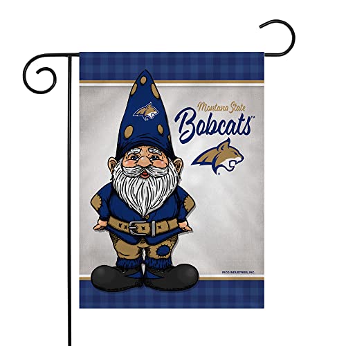 Rico Industries NCAA Montana State Bobcats Gnome Spring 13" x 18" Double Sided Garden Flag