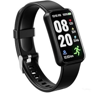 Fitness Smart Tracker with 24/7 Health Monitoring,Heart Rate Sleep Blood Oxygen Monitor/Calorie Steps Counter Pedometer Activity Trackers/Smart Notifications for Men Women(Silver)