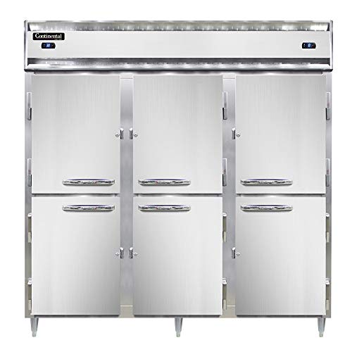 Continental Refrigerator DL3RRF-PT-HD Designer Line Three Section Pass-Thru Refrigerator/Freezer, Half-Height Doors