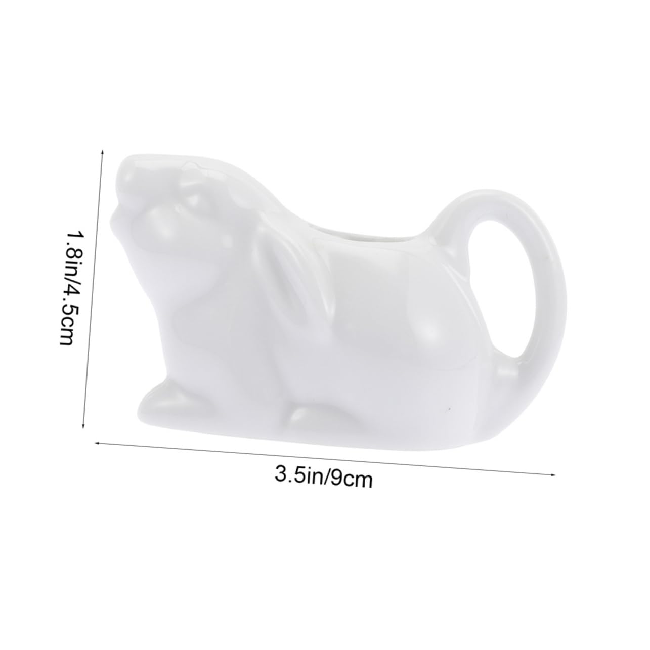 Garneck 2pcs Rabbit Milk Jug Espresso Coffee Cups Espresso Steaming Pitcher Coffee Milk Creamer Pitcher Coffee Creamer Milk Dispenser Coffee Syrup Rabbit Cream Pitcher Bunny White Ceramics