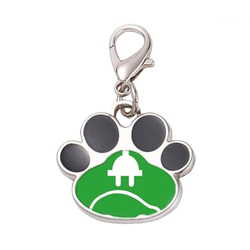 DIYthinker?Cartoon Plug Energy Vehicles Protect Environment Pet Tag Keychain Dog Cat ID