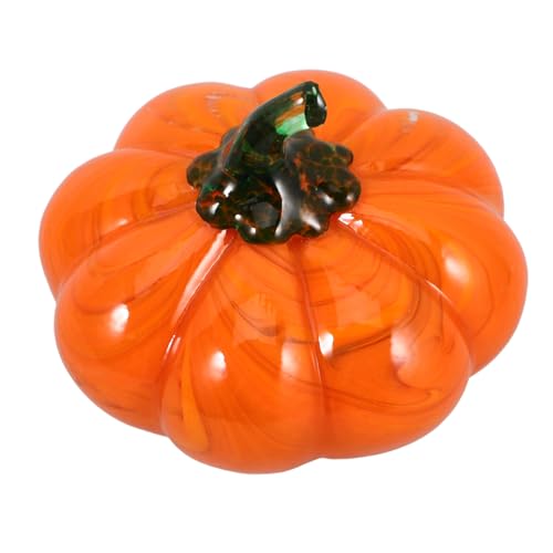 Décor de table citrouille d'Halloween : artisanat de citrouille en verre