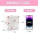 Tmtains Small Quilted Cotton Makeup Bag for Purse Mini Cosmetic Period Bag for Women Cute Pink Bow Makeup Sanitary Pouch Portable Travel Toiletry Bags with Zipper Valentine Birthday Gifts