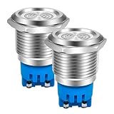 Type de son : Intermittent. Gebildet Lot de 2 Acier Inoxydable 22mm LED Rouge Alarme Clignotante 80dB Témoin Lumineux 230V AC avec Avertisseur Sonore de Lampe, pour Projet de Bricolage, Panneau de Commande Electrique