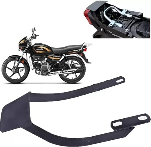 Pillion Backrest for Hero HF Deluxe, Black Steel Sissy Bar | Rear Passenger Support, Bolt-On Fitment, Metal Construction, Black Finish, Bike Accessory-image-10