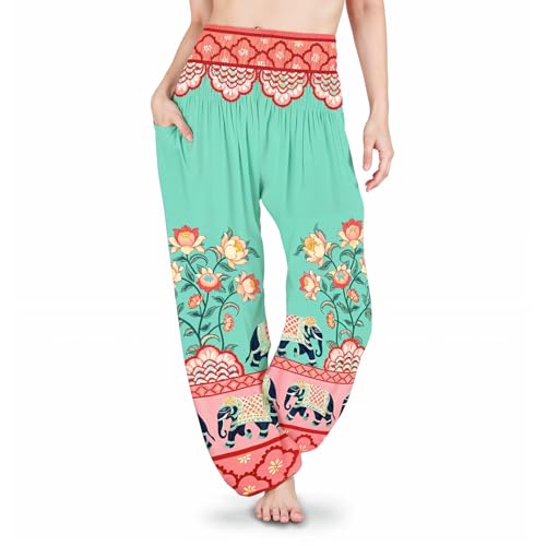 Sarouel pour femme Atiya respirant à taille smockée confortable avec poches