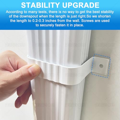 Downspout Strap 2x3 Leader Strap 2x3 6pcs (White)