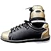 Men's Bowling Shoes Lightweight Leather Breathable Buffer Left Right Soles Fashion Athletic,Black,7.5
